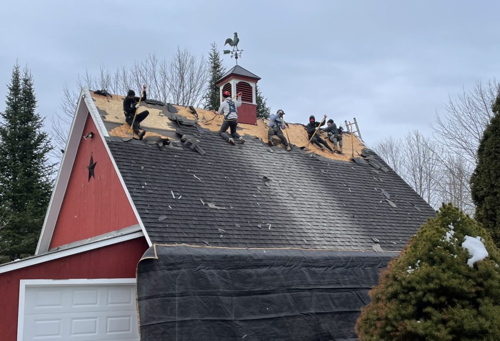Asphalt roof lifespan is 15-25 years. Roof replacement from local Vermont roofing contractors.